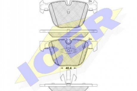 181896 ICER Колодки дискового тормоза