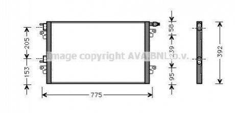 RTA5280 AVA COOLING Радиатор кондиционера