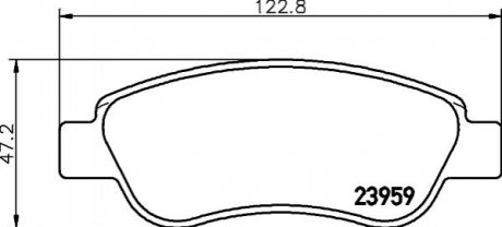 NP1138 NISSHINBO Колодки тормозные дисковые передние PEUGEOT 107 (05-), 108 (14-) (NP1138) NISSHINBO