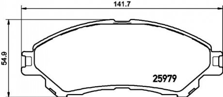 NP9022 NISSHINBO Колодки тормозные дисковые передние Suzuki SX4 (13-) (NP9022) NISSHINBO