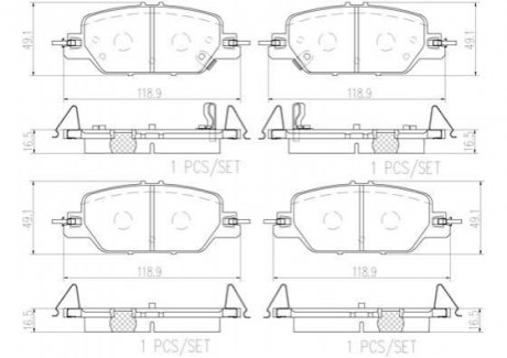 P28 097 BREMBO Гальмівні колодки дискові