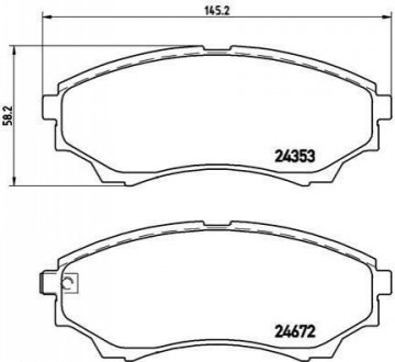 P24 086 BREMBO Гальмівні колодки дискові