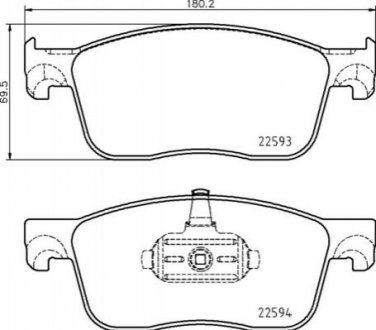 P61 134 BREMBO Гальмівні колодки дискові