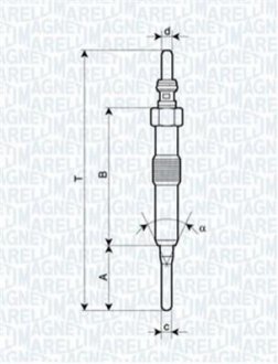062900089304 MAGNETI MARELLI Свічка розжарювання