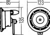 3AG003399801 HELLA Сигнал звуковий К-Т B 133 12V ВЫСОКОЧ. 500HZ НИЗКОЧ. 300HZ (фото 3)