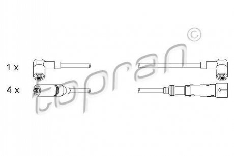 102982 TOPRAN / HANS PRIES Комплект проводов запалювання