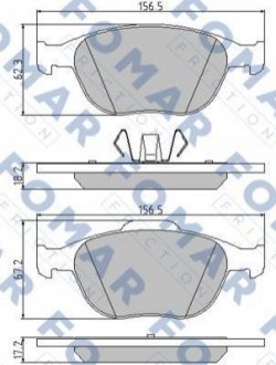 FO 907781 FOMAR Колодки гальмівні дискові