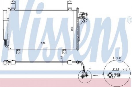 940326 NISSENS Конденсер MZ CX-5(11-)2.0 i 16V[OE KF0361480A]