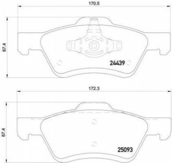 P24 159 BREMBO Гальмівні колодки дискові