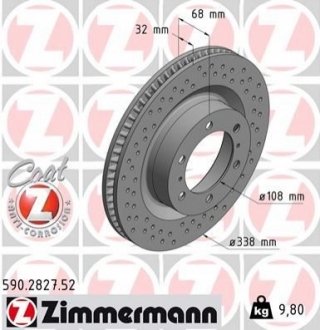 590.2827.52 ZIMMERMANN Диск гальмівний SPORT Z