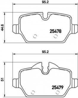 P06 080 BREMBO Гальмівні колодки дискові