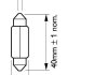 12866B2 PHILIPS Лампа розжарювання T10,5X43 12V 10W SV 8,5 Fest VISION 2шт blister (вир-во Philips) (фото 3)