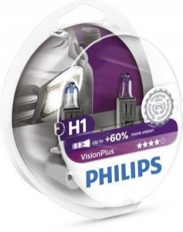 12258VPS2 PHILIPS Лампа розжарювання H1VisionPlus12V 55W P14,5s (вир-во Philips)