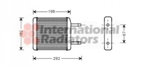 81006024 Van Wezel Радіатор обігрівача DAEW MATIZ 0.8 MT/AT 98-(вир-во Van Wezel)