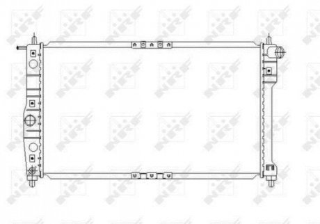 53649 NRF Радиатор охлаждения двигателя DAEWOO Leganza 97- (вир-во NRF)