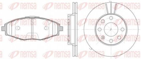 8696.01 REMSA Комплект гальмівний передн. DAEWOO LANOS R13 (вир-во REMSA)