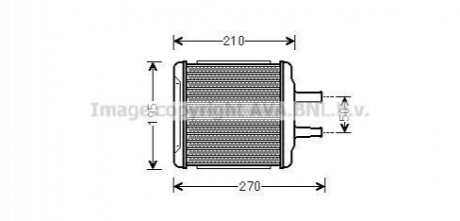 DWA6088 AVA COOLING Радіатор обігрівача CHEVROLET Lacetti 1.6-1.8 (вир-во AVA)