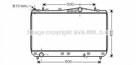 DWA2052 AVA COOLING Радіатор охолодження двигуна REZZO/TACUMA MT 00-04 (Ava)