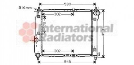 81002066 Van Wezel Радіатор охолодження AVEO 12/12 MT +-AC 1.5 (Van Wezel)