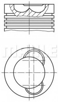 209 70 00 MAHLE / KNECHT Поршень с поршневыми кольцами D =102.0 R.V.I MIDR 06.02.26 DU