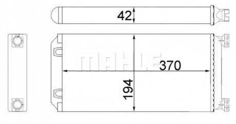 AH 130 000S MAHLE / KNECHT Радіатор пічки, MAN TG-A