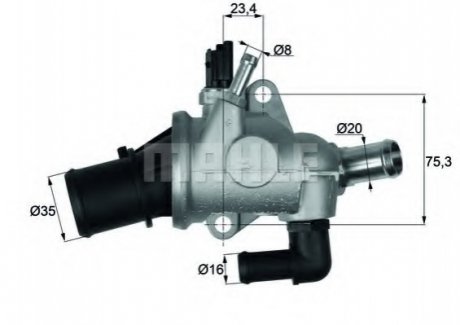 TI17488 MAHLE / KNECHT Термостат