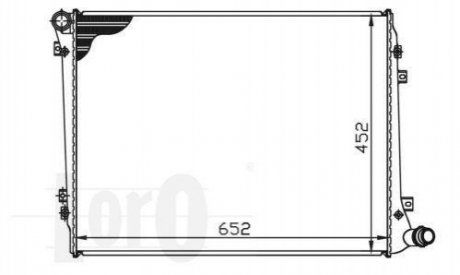 003-017-0033 DEPO Радиатор охлаждения двигателя Passat/Caddy 1.9/2.0D 04-10 (+AC) (650x439x32)