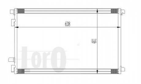 042-016-0015 DEPO Радиатор кондиционера Renault Megane II/Scenic II 1.4-2.0/1.5D/1.9D 02-