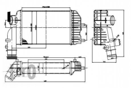 009-018-0001 DEPO Радиатор інтеркулера JUMPER/DUCATO/BOXER 1.9 TD/2.0 Hdi 94-