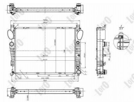 054-017-0055-B DEPO Радіатор охолодження двигуна W220/C215/R230/S320 CDI 00-05