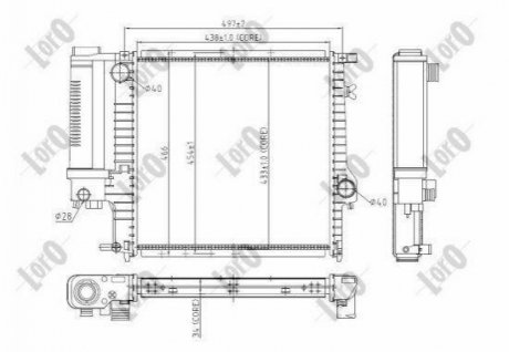 004-017-0016 DEPO Радіатор охолодження двигуна E30/E36/E34 1.6-2.8 87-00