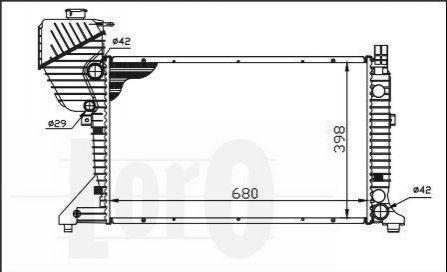 054-017-0007 DEPO Радиатор охлаждения двигателя Sprinter ОМ611-612 00-06