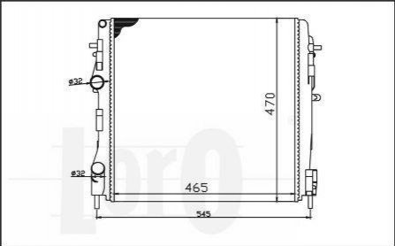 042-017-0028 DEPO Радіатор охолодження двигуна KANGOO I (98-) 1.0i 16V