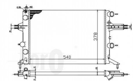 037-017-0066 DEPO Радіатор охолодження двигуна ASTRA G  1.2 i 16V 98-