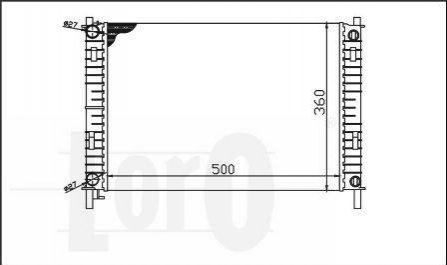 017-017-0017 DEPO Радиатор води FIESTA 1.3i/1.4TDCi 02-05 MT +/-AC