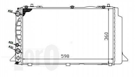 003-017-0011 DEPO Радіатор води Audi 80 -96 1.9TDI/2.0i