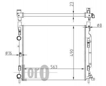 042-017-0039 DEPO Радіатор води Kangoo 1.5dCi 08-