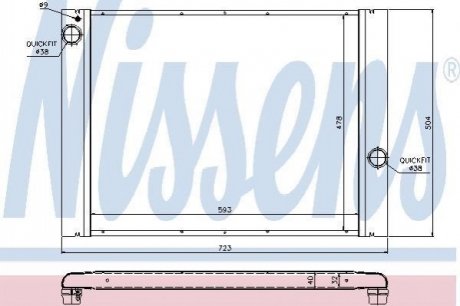 60764 NISSENS Радиатор охлаждения