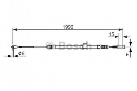 1987477854 BOSCH Трос, стояночная тормозная система