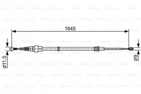 1987482451 BOSCH Трос зупиночних гальм