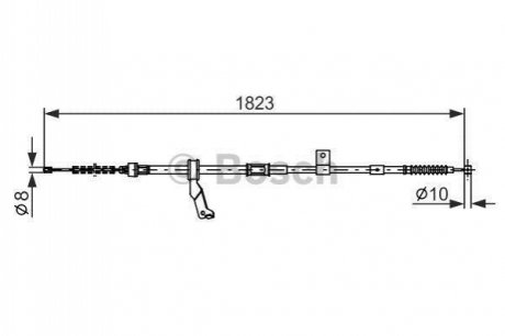 1987482297 BOSCH Трос зупиночних гальм