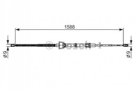 1987482266 BOSCH Трос зупиночних гальм