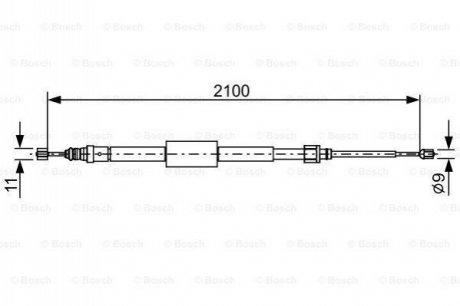 1987482635 BOSCH Трос зупиночних гальм