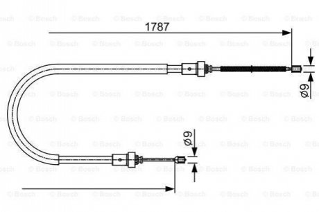 1987482410 BOSCH Трос зупиночних гальм