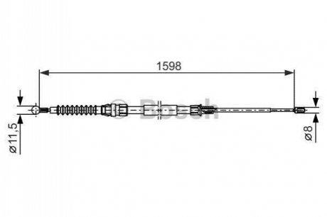 1987482379 BOSCH Трос зупиночних гальм