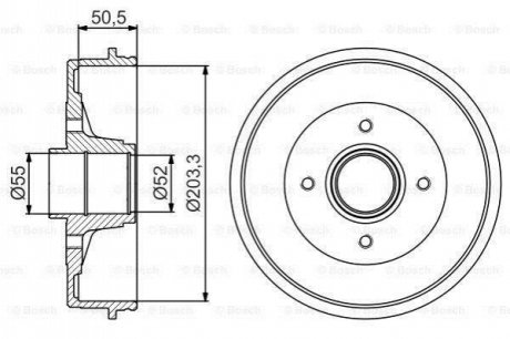 0986477172 BOSCH Гальмівний барабан