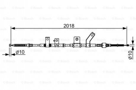 1987482516 BOSCH Гальмівний трос