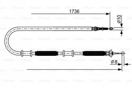 1987482700 BOSCH Гальмівний трос
