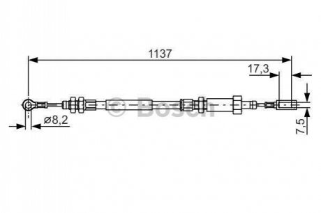 1987482046 BOSCH Гальмівний трос