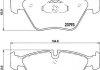 8DB355015-031 HELLA Гальмівні колодки перед.BMW 3(E90)/1(E81) 04-13 (ATE) (154,8x63,6x20) (фото 2)